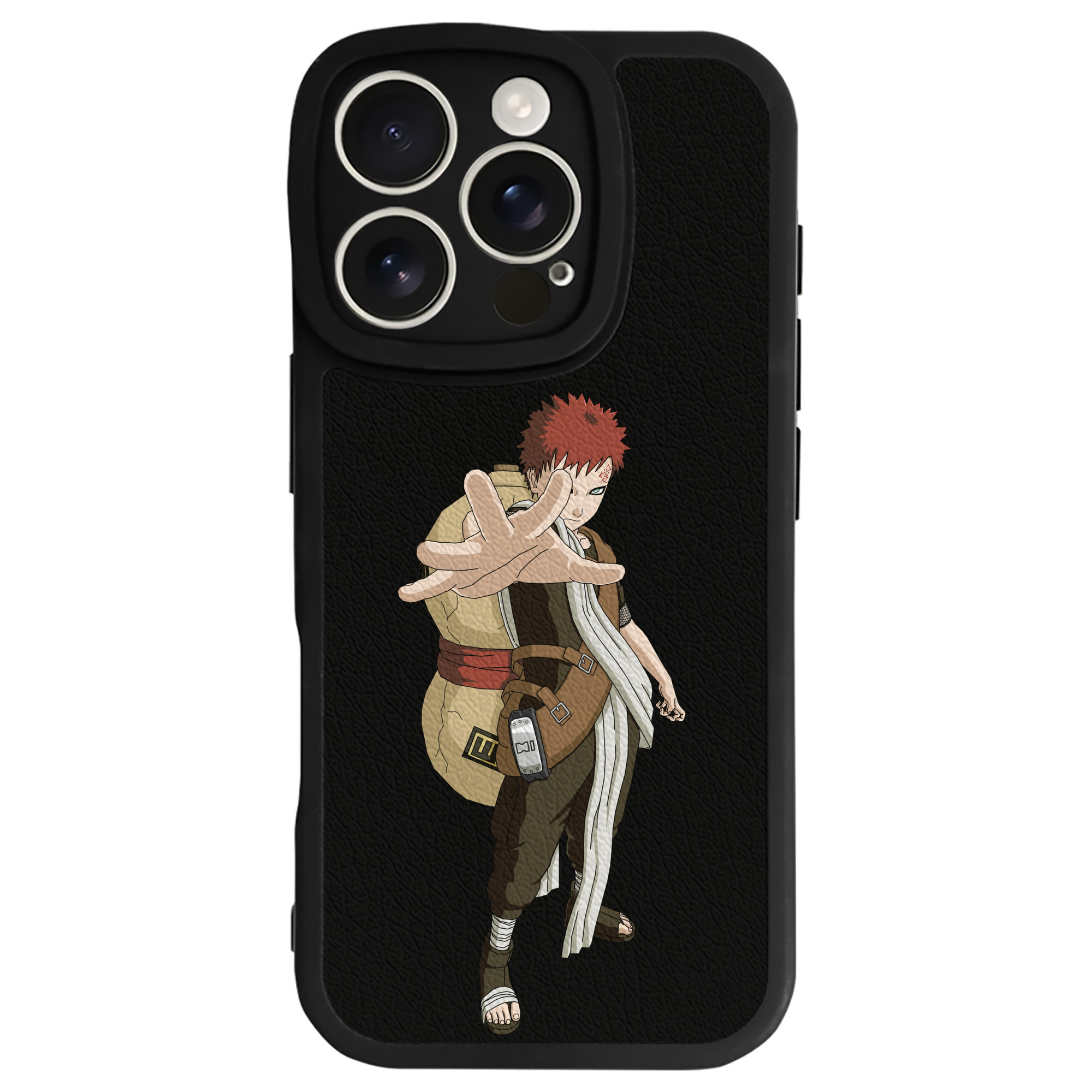 （画像用） NARUTO -ナルト- ガアラ Gaara 【iPhone 16シリーズ対応】シリコンスマホケース（レザー調） 材質：シリコン